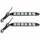 2x Car Flexible 6 LED DRL Daytime Running Light Driving Daylight Fog Light Lamp-