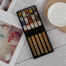 5Pairs Japanese Natural Bamboo Chopsticks Gift Sushi Chinese Food Dietary To MO