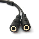 3.5mm Mic Headset Splitter Adapter 1 TRRS Male to 2 TRS Female Y Audio Wire Cord