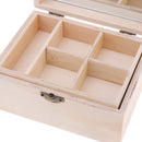 Wood Box Jewelry Case Wedding Gift Makeup Cosmetic Earrings Rings Rangement