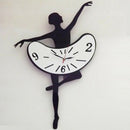 Ballerina Girls Decorative Wall Clock Battery Operated For Cafe Shop