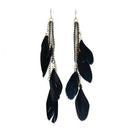 Earrings hook alloy necklace pendant black jewelry woman Q8Q3