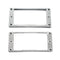 2Pcs Humbucker Pickup Ring Metal Curved Bottom Frame for LP PRS Guitar Part