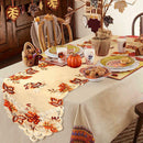 Embroidered Maple Leaves Table Runner Fall Thanksgiving Table Runner Home Decor