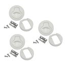 3 Sets Of Deck Hatch Door, 2 ", Flush Handle, Slam Latch, Marine Boat, White