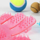 Pet Grooming Massage Glove Brush - Removes Hair/Cats/Dogs/Pets - Blue+Pink