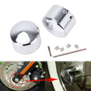 Chrome Front Axle Cap Nut Cover For Dyna Softail Touring Fatboy Spor L0Z0