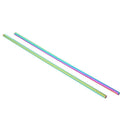 2x Reusable Stainless Steel Metal Drinking Straws +1x Cleaning Brush Home Party