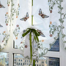 Light Filtering Fabric Fold Roman Shade Butterfly Printed Window Treatment