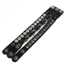 5X(Punk Rock Rivet Multi Layers Circles Pyramid Stud Chain Leather BraceletW4Y4)