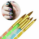 5pcs Acrylic Nail Art UV Gel Carving Pen Brush Liquid Powder No.4 6 8 10 12 Sets