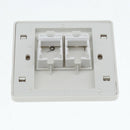 Lovoski Face Plate Wall Socket RJ45/RJ11 Ethernet Single Gang 2 Ports