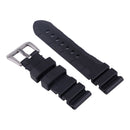 24mm Black Rubber Watch Band Strap fit for Panerais Sub Watch Band Replacement