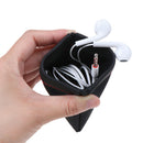 Portable PU leather earphone case storage bag headset headphone carrying pouch U