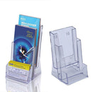 Unique Clear Tri Fold Brochure Business Card Holder Desk Stand Pamphlet Displays