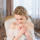 Crystal Rhinestone Peals Flower Side Hair Clip Wedding Bridal Hair Jewelry