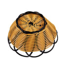 5X(7 inch Plastic Braided Basket Fruit Vegetable Cookies Container Holder  H4P8)