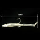3x Silicone Eyes Eel Fishing Lures Hook Bass Crank Swimbaits Tackle Tools 5.5cm
