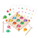 Wooden Magnetic Turtle Fishing Turtle Memory Chess Game Education Tools for