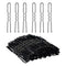80Pcs Hair Grips U-shaped Waved Bobby Pin Bun Hairpins Clip Updo 6CM Black