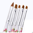 Nail Art Uv Gel Acrylic Painting Drawing Pen Polish Brush tips kit tool in white