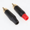 2x RCA Male Jack Socket Straight Adapter Speaker