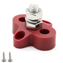2x Bus Bar Terminal Blocks Heavy Duty Single M8 Positive Power Distribution Stud