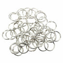 50 Pcs Staple Book Binder 30mm Outer Diameter Loose Leaf Ring Keychain P4F5