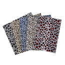 5Pcs Leopard Printed 100% Cotton Fabric Quilting Patchwork Sewing Crafts