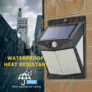 122LED Solar Power PIR Motion Sensor Wall Light Outdoor Garden Street Lamp