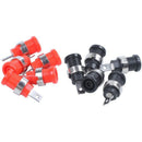 10 Pcs 4mm Safety Protection Plug Binding Post Banana Jack Black Red