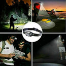USB Rechargeable Fishing Headlight Headlamp Super Bright White LED Head Torch