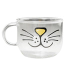 Cute Cat Kitten Face Juice Water Milk Coffee Cup Glass Beverage Drink Mug
