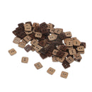100 Pieces Square Shape Wooden Coconut Shell Buttons 2 Holes for DIY Sewing