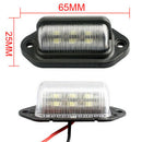 1Pc Waterproof 6 LED 12V License Plate Light Car Boat Truck Trailer Step Lamp FT