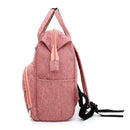 Solid Color Mommy Backpacks Large Maternity Nappy Top-handle Bags (Pink) A