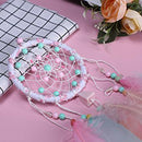 Boho Dream Catcher Beaded Colorful Natural Feathers Handmade Beaded Weave C F2S9