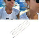 Sunglasses Round Beads Glasses Chain Rope Holder Neck Necklace Literary Eye K4Q8