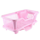 Environmental Plastic Kitchen Sink Dish Drainer Set Rack Washing Holder Bas T9E9