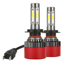 4-sides LED Headlight Kit 2000W 300000LM Hi-Lo Beam Bulbs Low Beam Headlights