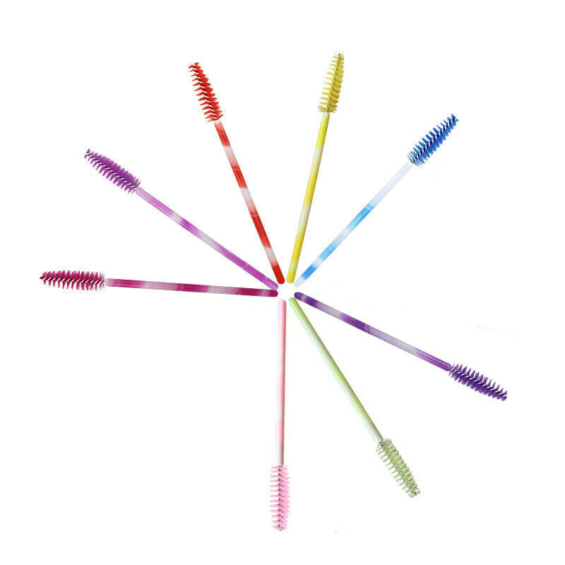 50Pcs Handle Disposable Mascara Wands Eyebrow Applicator Lash Makeup Brushe A9A8