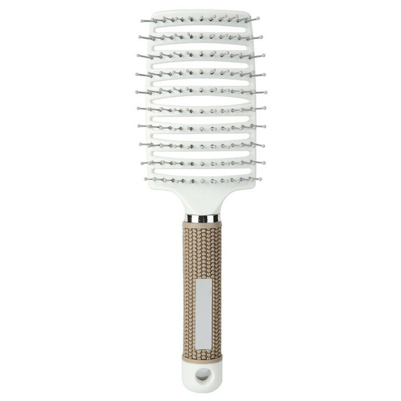 Hair Scalp Massage Comb Curly Detangle Hair Brush Hairdressing Tool (White)