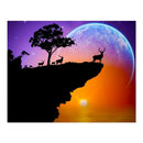 Full Drill Animal Moon DIY 5D Diamond Painting Embroidery Kit Room Decor