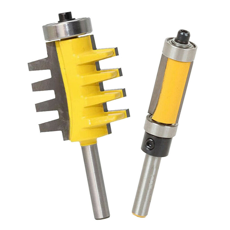 1pc Flush Trim Router Bit Top & Bottom Bearing 1/4-inch Shank + 1pc 1-1/4