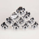 10Pcs Acrylic Clear Ring Earrings Storage Box Display Organizer Black Pad A