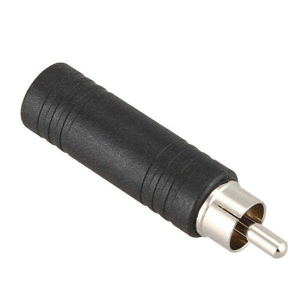 5x 6.35mm 1/4 inch Mono Female Jack to RCA Male Plug Audio Adapter Cable Co T6H8