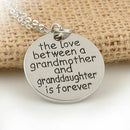 Chic Family Gift Necklace The Love Between Grandma and Granddaughter Pendant New