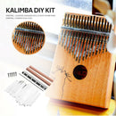 20 Keys Kalimba Thumb Finger Piano DIY Parts with Keys Bridge Screws Kit
