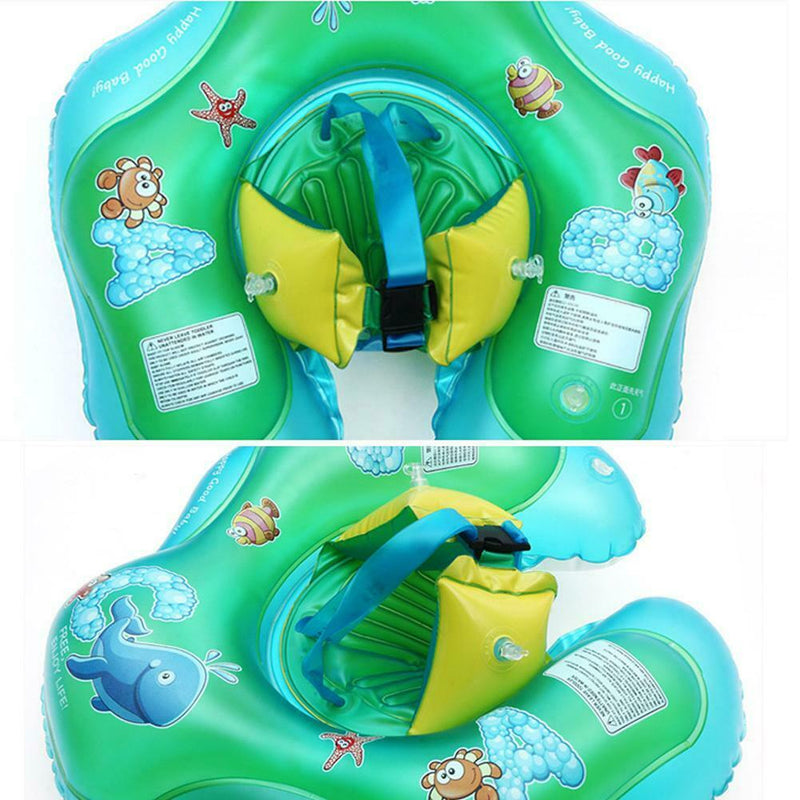 Cartoon Baby Swimming Ring Anti Rollover Portable Pool Float Swim Protector