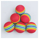 50pcs Golf Swing Training Aids Indoor Practice Sponge Foam Rainbow Balls Z8Q1